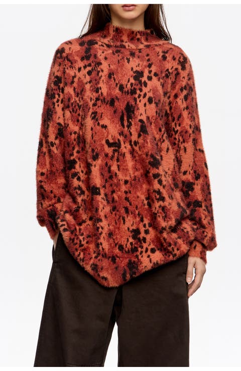 Lynx Fur High Neck Sweater