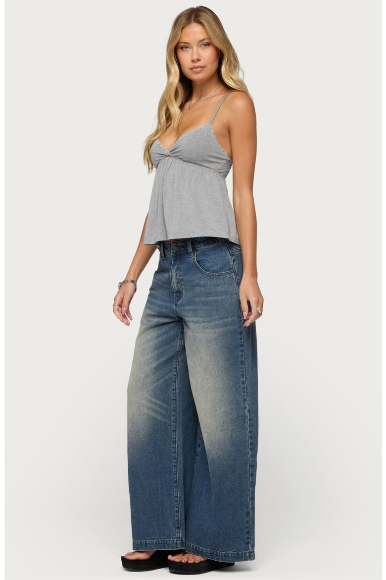 Belen Lace Trim Camisole, Alternate, color, GRAY-MELANGE