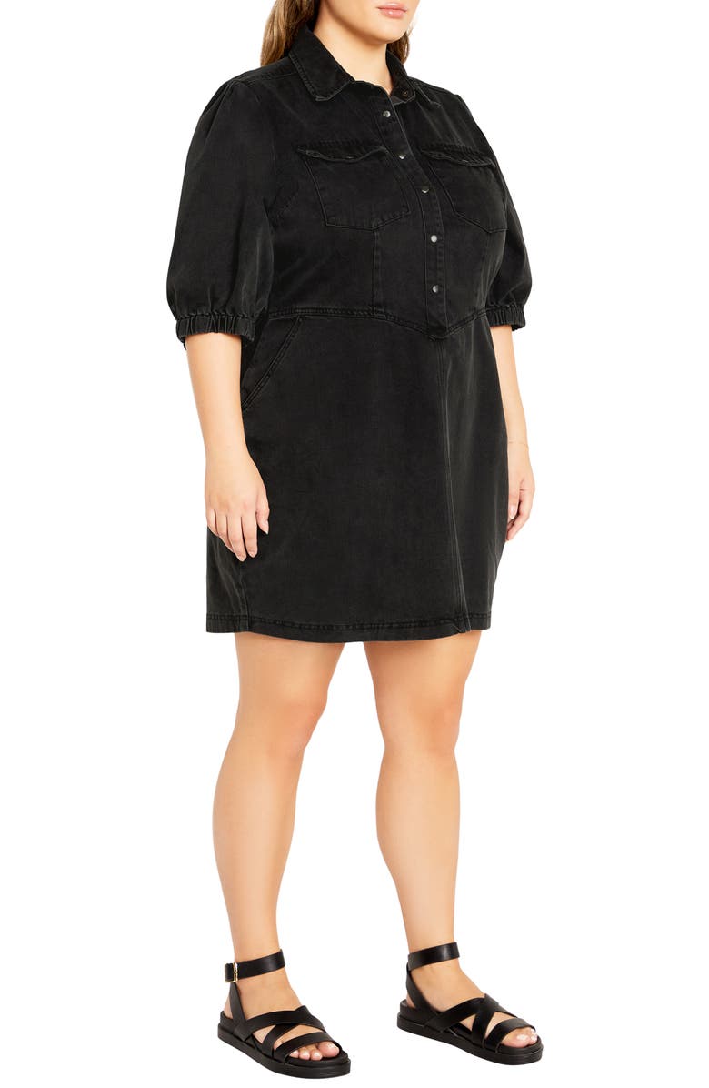 City Chic Remi Denim Minidress, Alternate, color, 