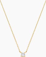 Bearfruit Jewelry Sterling Silver 18k Gold Plated Karina Necklace Dainty Crystal Gift