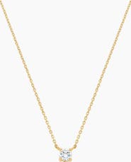 Bearfruit Jewelry Sterling Silver 18k Gold Plated Karina Necklace Dainty Crystal Gift