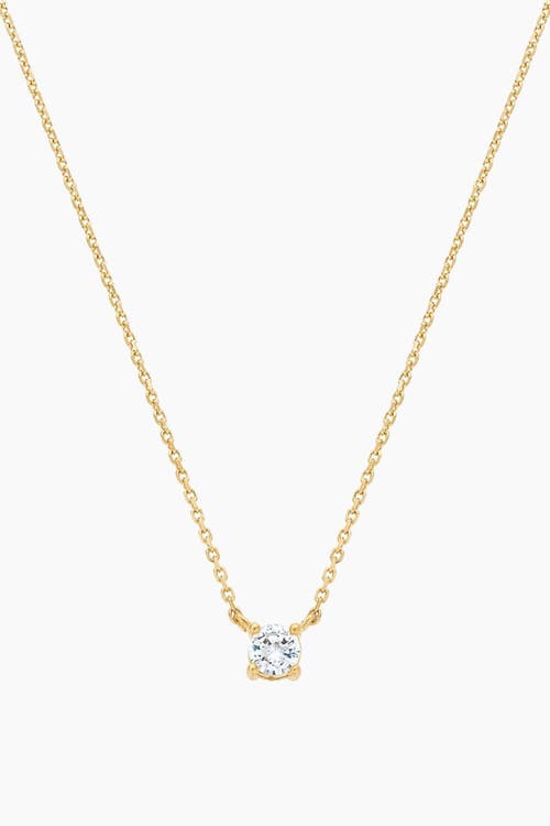 Bearfruit Jewelry Sterling Silver 18k Gold Plated Karina Necklace Dainty Crystal Gift at Nordstrom, Size 17
