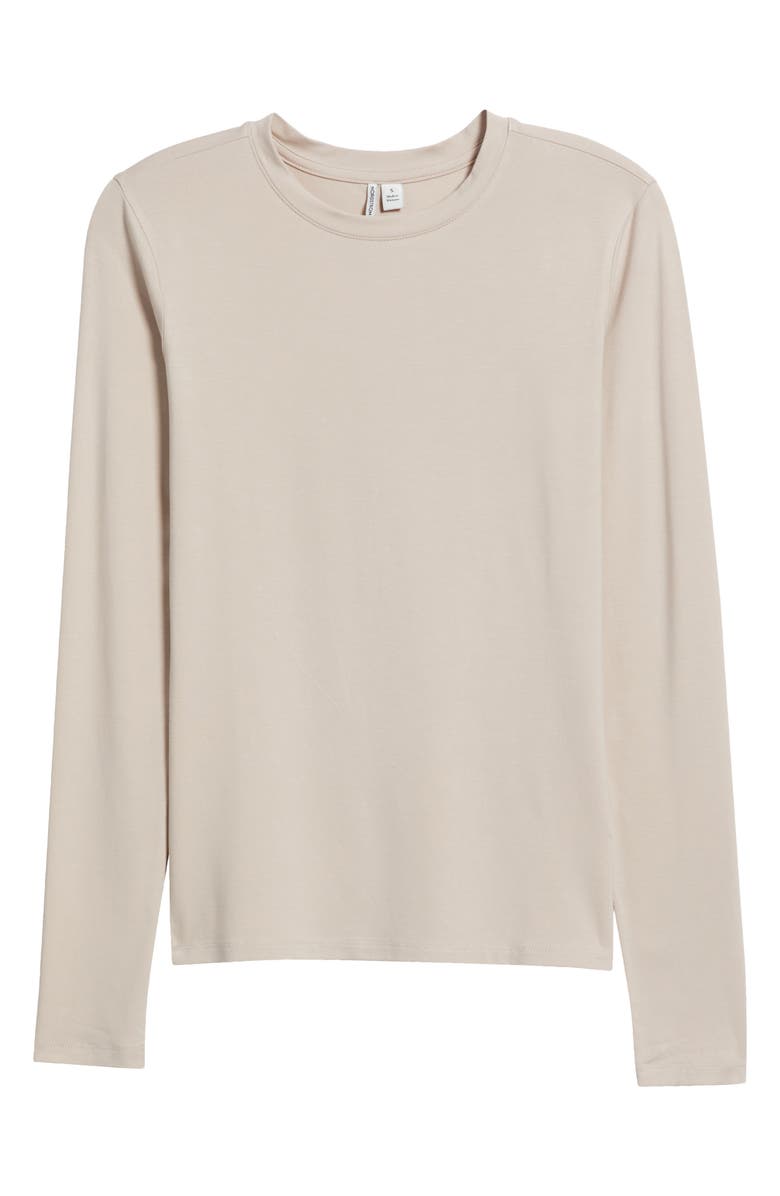 Nordstrom Long Sleeve Crewneck T-Shirt, Alternate, color, Tan Memoir