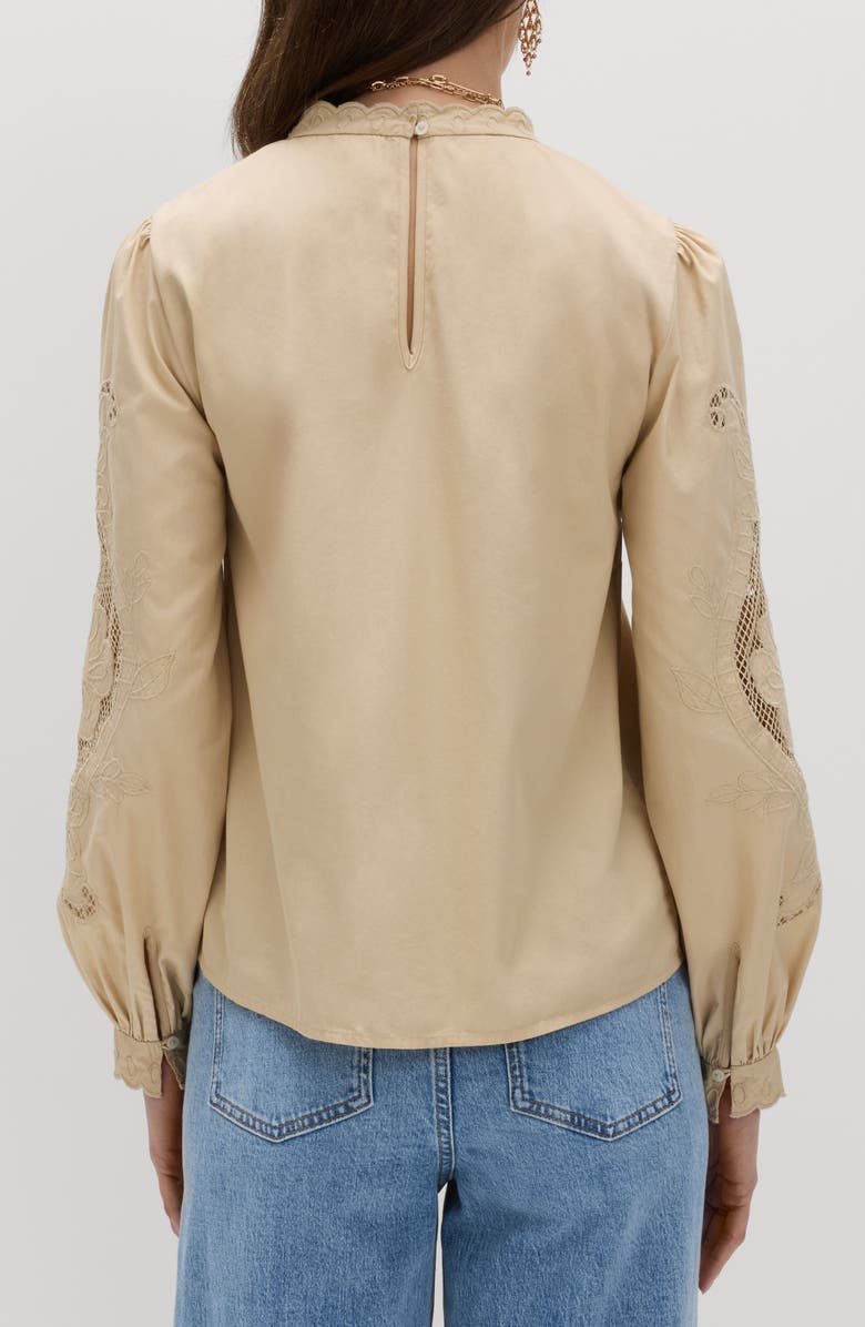PER UNA BY M&S Cutwork Blouse, Alternate, color, Sandstone Brown
