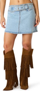 Steve Madden Alondra Denim Miniskirt