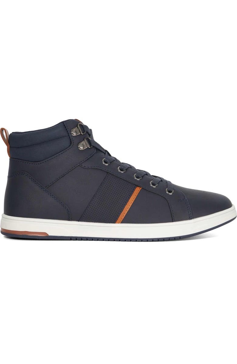 Dune London Sailors High Top Sneaker, Alternate, color, Navy