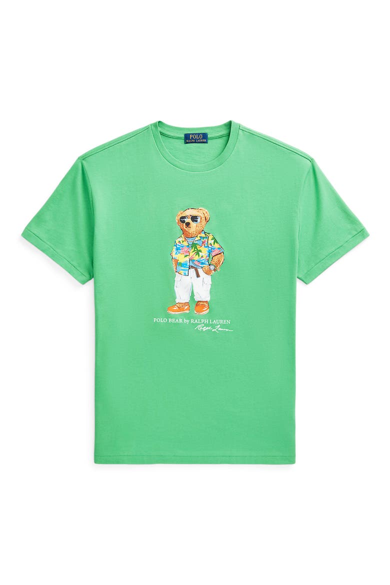 Polo Bear Graphic T-Shirt, Alternate, color, VNYRD GREEN BEACH CLUB BEAR