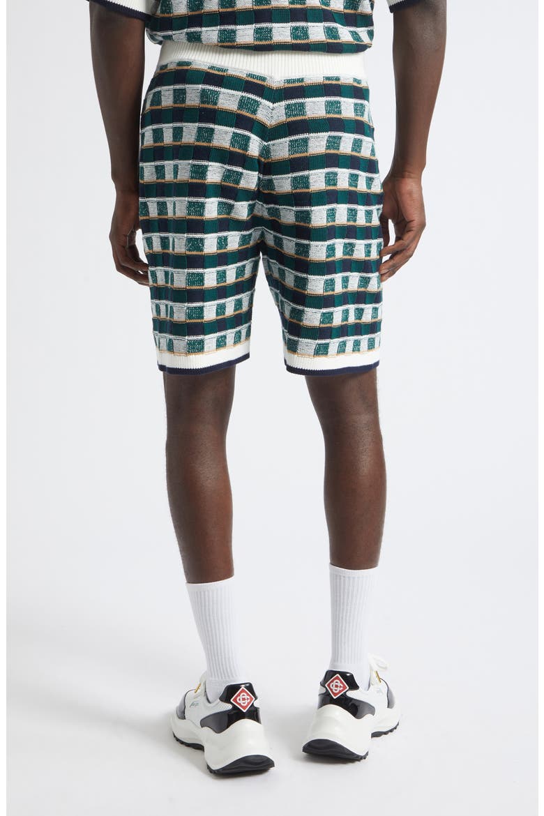 Mosaic Check Cotton Jacquard Shorts, Alternate, color, COTTON