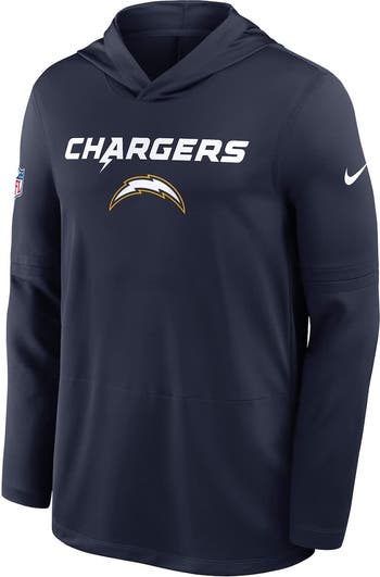 Men's Nike Navy Los Angeles Chargers Sideline Alt Pack Dri-FIT Lightweight Hooded Top