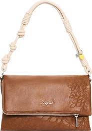 Desigual Embroidered Logo Charm Crossbody Bag