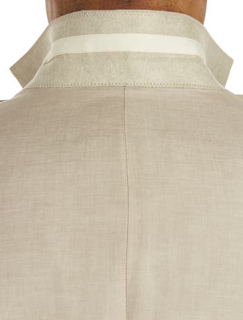 Big & Tall Jacket-Relaxer Linen-Blend Suit Jacket