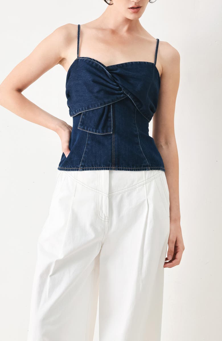 FREEMARKET Denim Camisole, Alternate, color, Medium Indigo