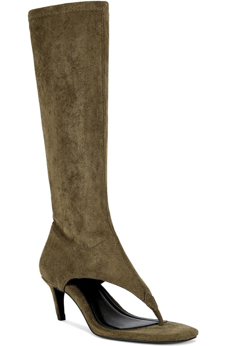 AZALEA WANG CECILE-OLIVE STILETTO SANDAL BOOT - OLIVE / 8.5 / STILETTO, Alternate, color, Olive