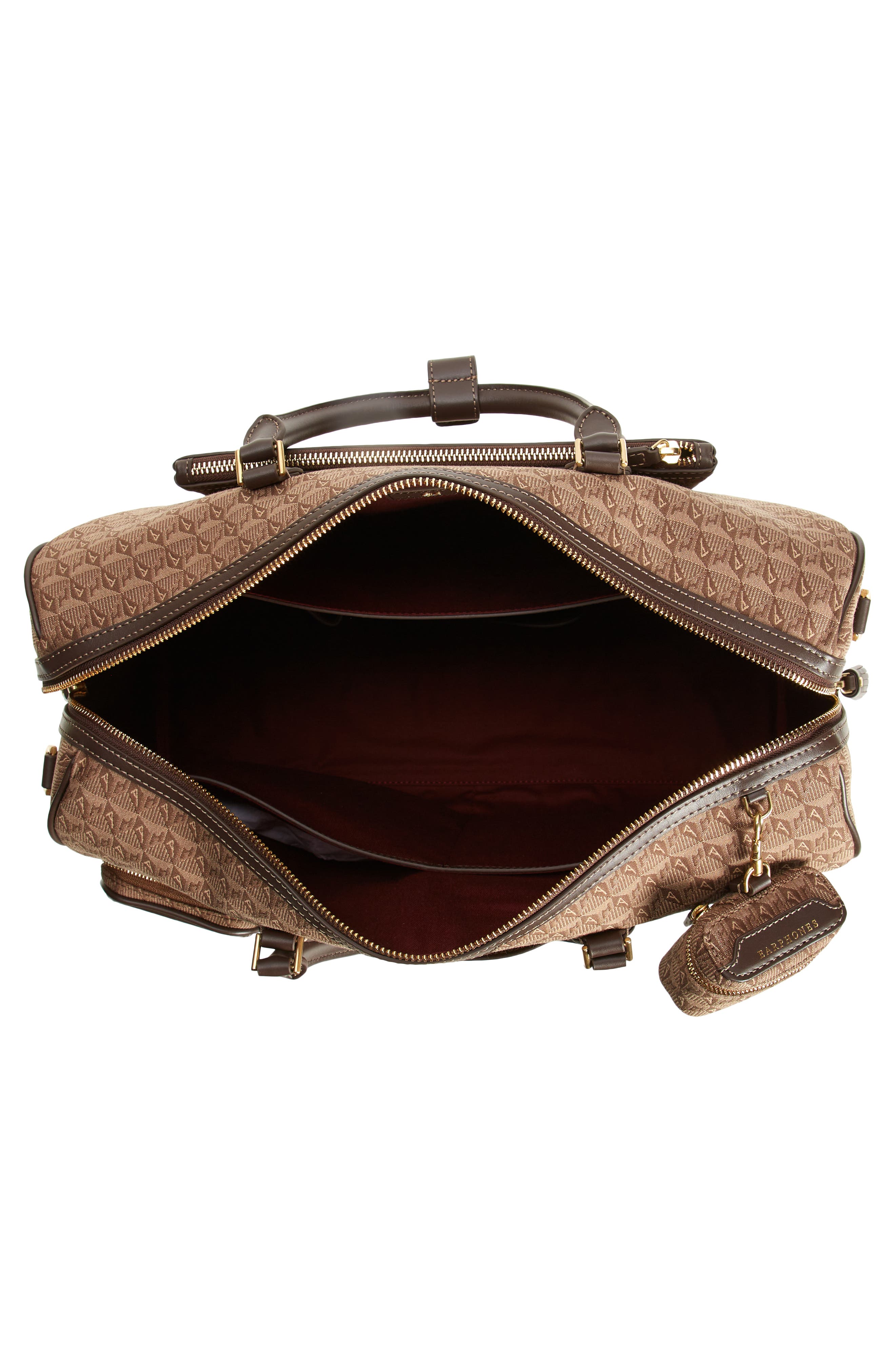Anya Hindmarch In-Flight Jacquard Barrel Travel Bag, Alternate, color, 