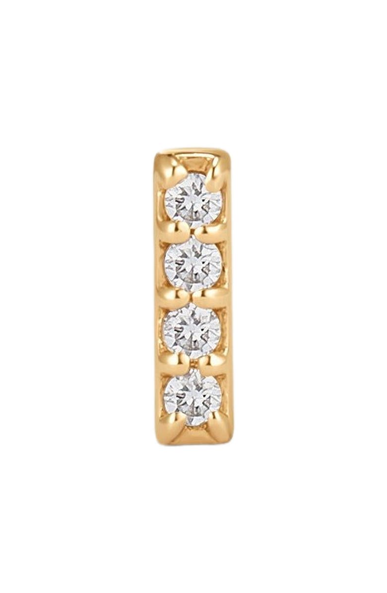 MADE BY MARY 14k Diamond Bar Stud Earring (Flat Back) - Single, Main, color, 14K Solid Gold