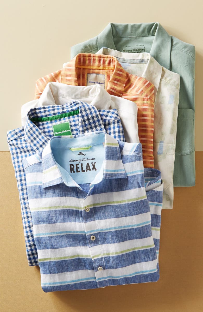 Tommy Bahama 'Pixel In Paradise' Original Fit Short Sleeve Sport Shirt, Alternate, color, 