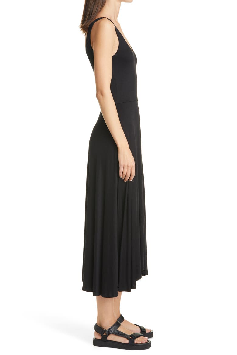 Handkerchief Hem Sleeveless Tank Dress, Alternate, color, BLACK