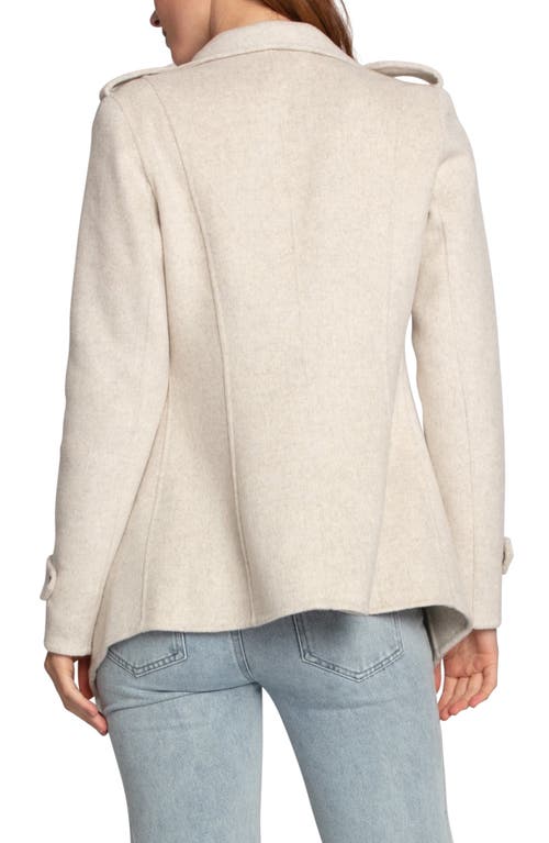 Belle & Bloom Bad Girl Wool Blend Moto Coat In White