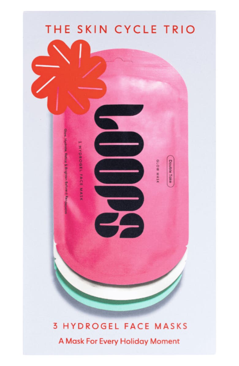 LOOPS Skin Cycle Trio Sheet Mask Set, Main, color,