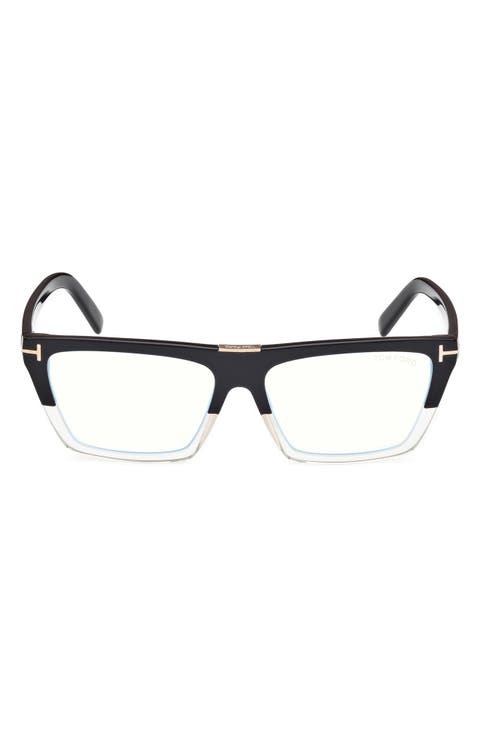57mm Square Blue Light Blocking Glasses