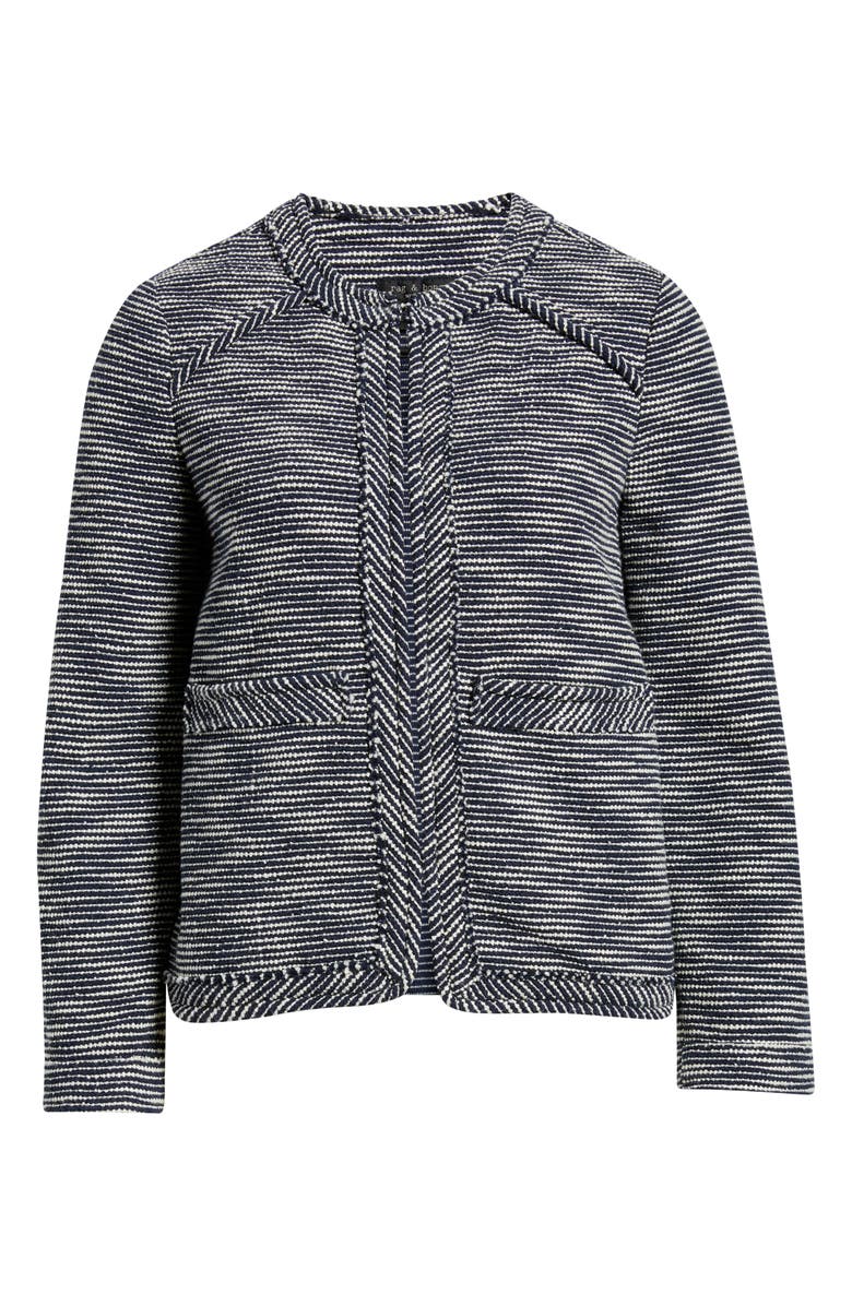 rag 
bone Clarice Cotton Blend Jacket, Alternate, color, Navy