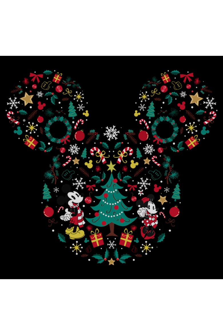 Men's Christmas Wonderland Icon Collage Short Sleeve Graphic T-Shirt, Alternate, color, Black