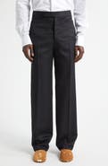 JW Anderson Pleated Black Wool Tuxedo Pants