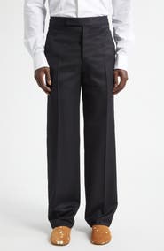 JW Anderson Pleated Black Wool Tuxedo Pants