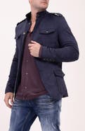 RON TOMSON FAUX SUEDE SAFARI JACKET - CAM