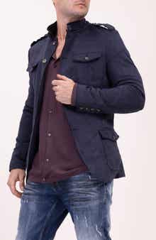 FAUX SUEDE SAFARI JACKET - CAM