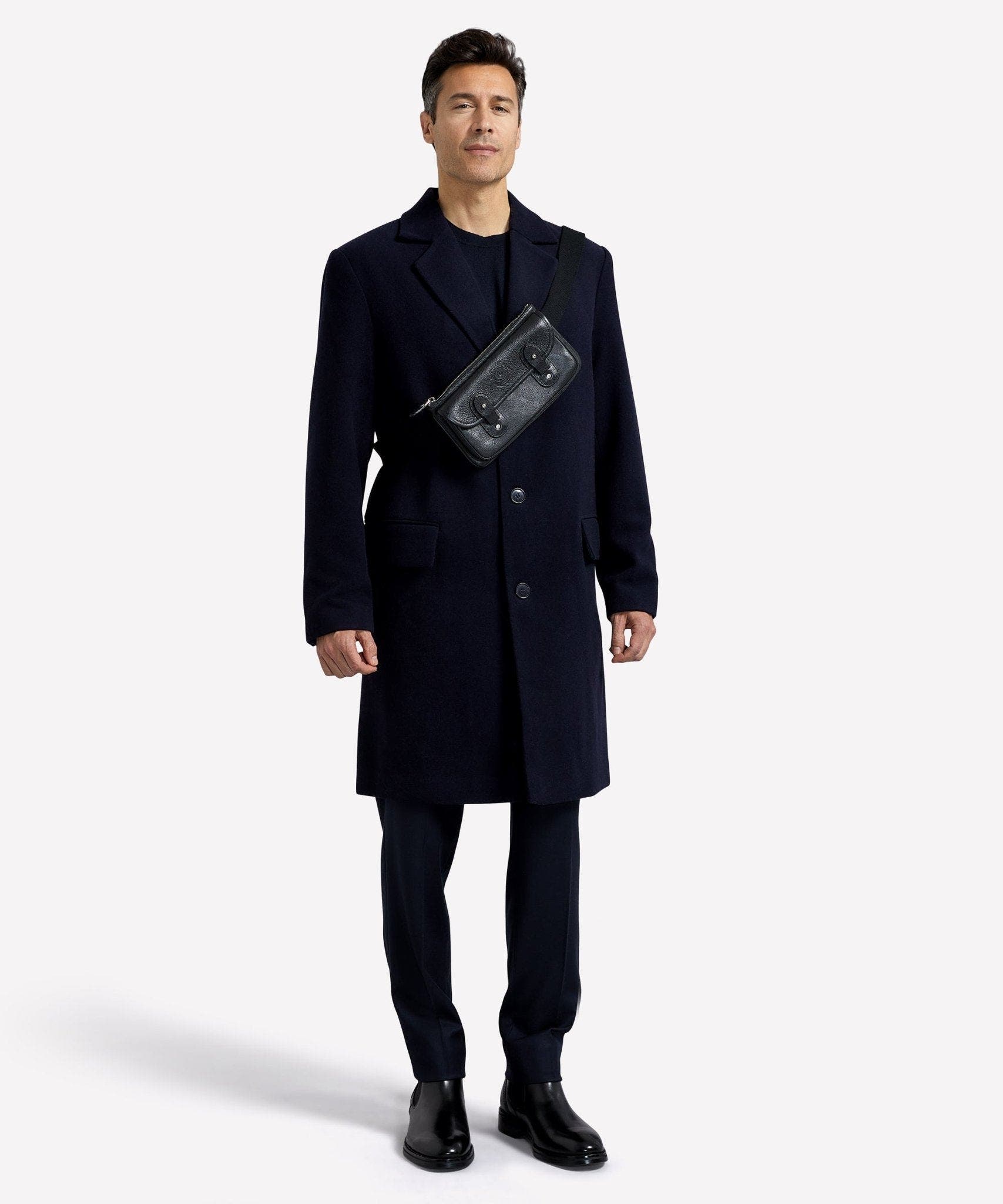Belt Bag No. 114, Alternate, color, Vintage Black Leather