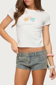 EDIKTED Ocean Club Stretch Cotton Baby T-Shirt