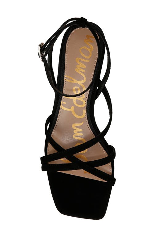 Sam Edelman Whitley Block Heel Sandal Black Suede In Black