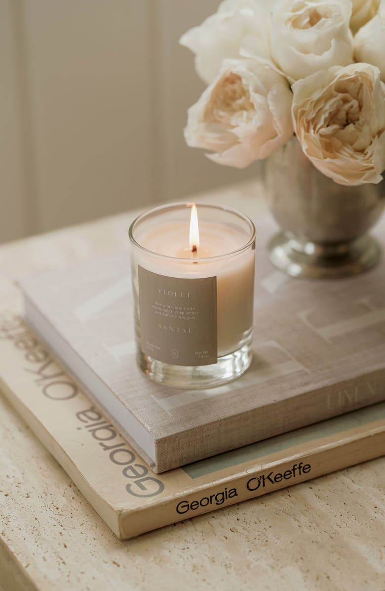 Oak Essentials Violet Santal Candle, Alternate, color, 