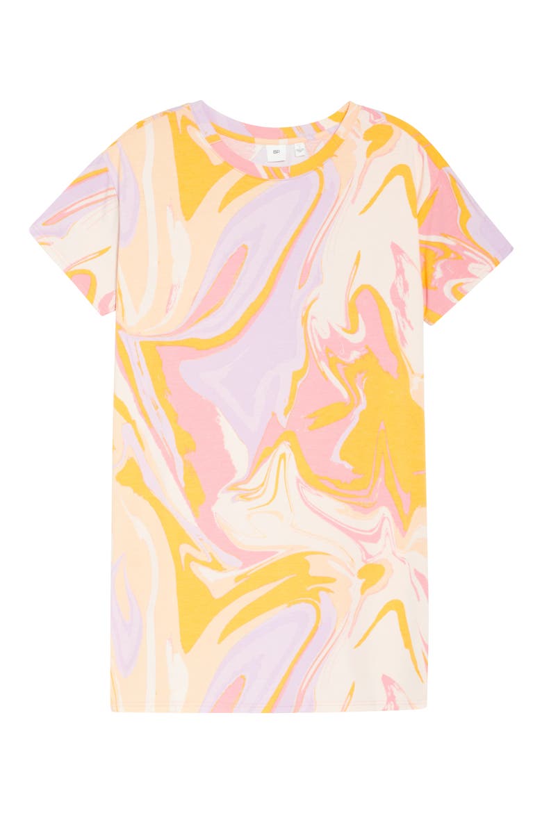 Oversize Sleep T-Shirt, Alternate, color, PINK BUBBLEGUM MARBLE WASH