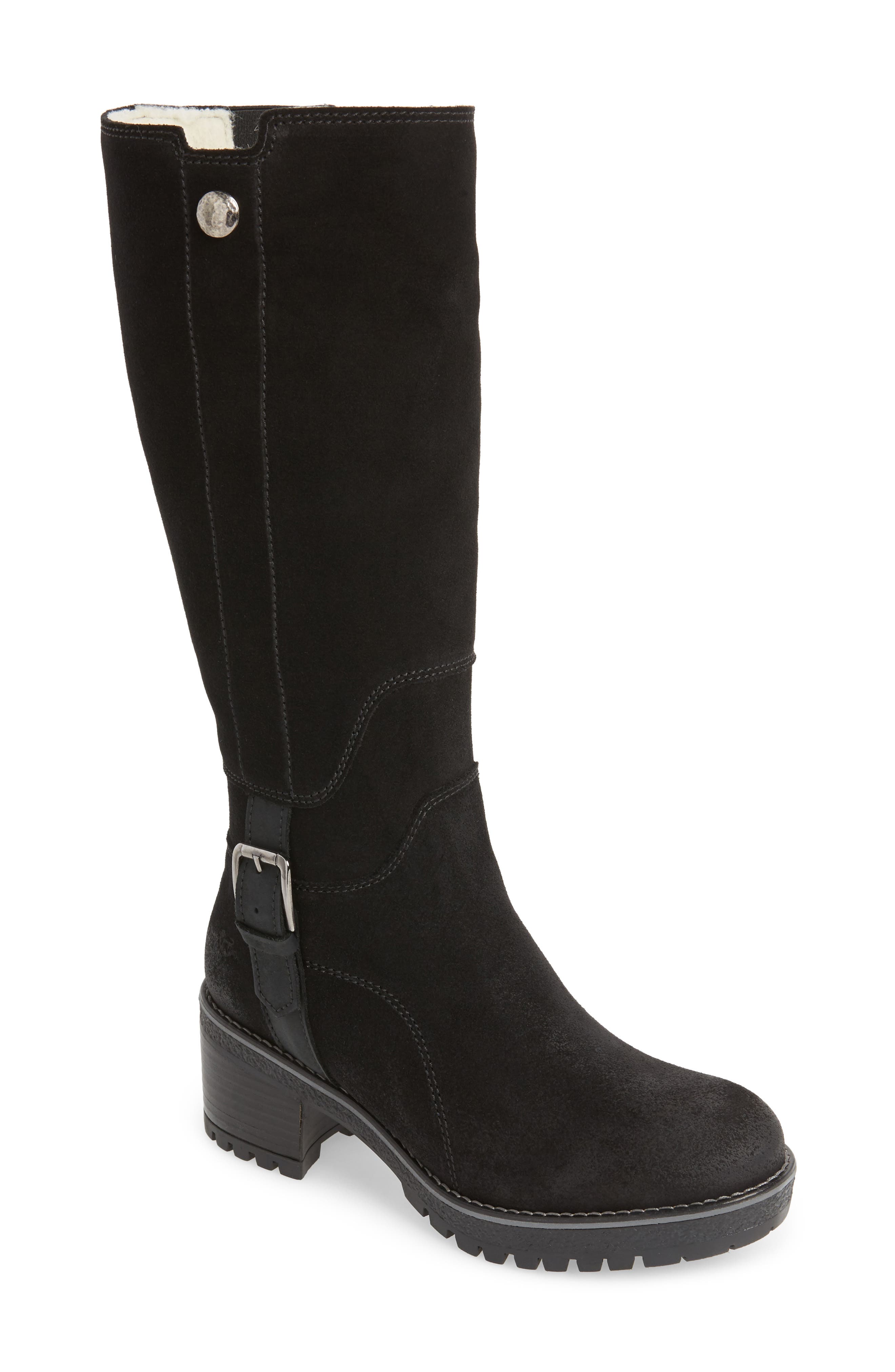 Major Waterproof Boot, Main, color, BLACK SUEDE