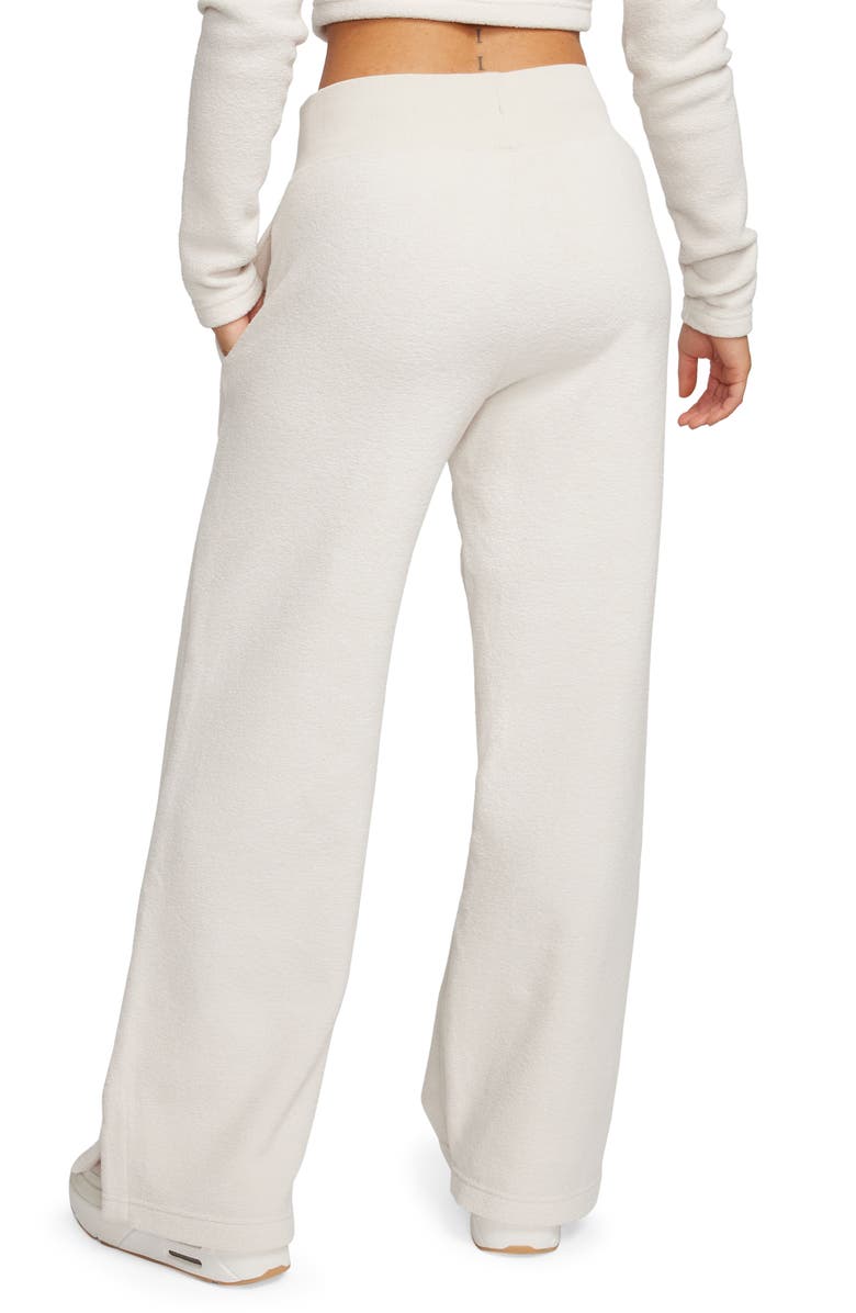 Nike Sportswear Phoenix Plush High Waist Wide Leg Fleece Pants, Alternate, color, Lt Orewood Brn/ Sail
