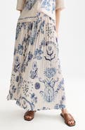 Scotch & Soda x Royal Delft Pleated Midi Skirt