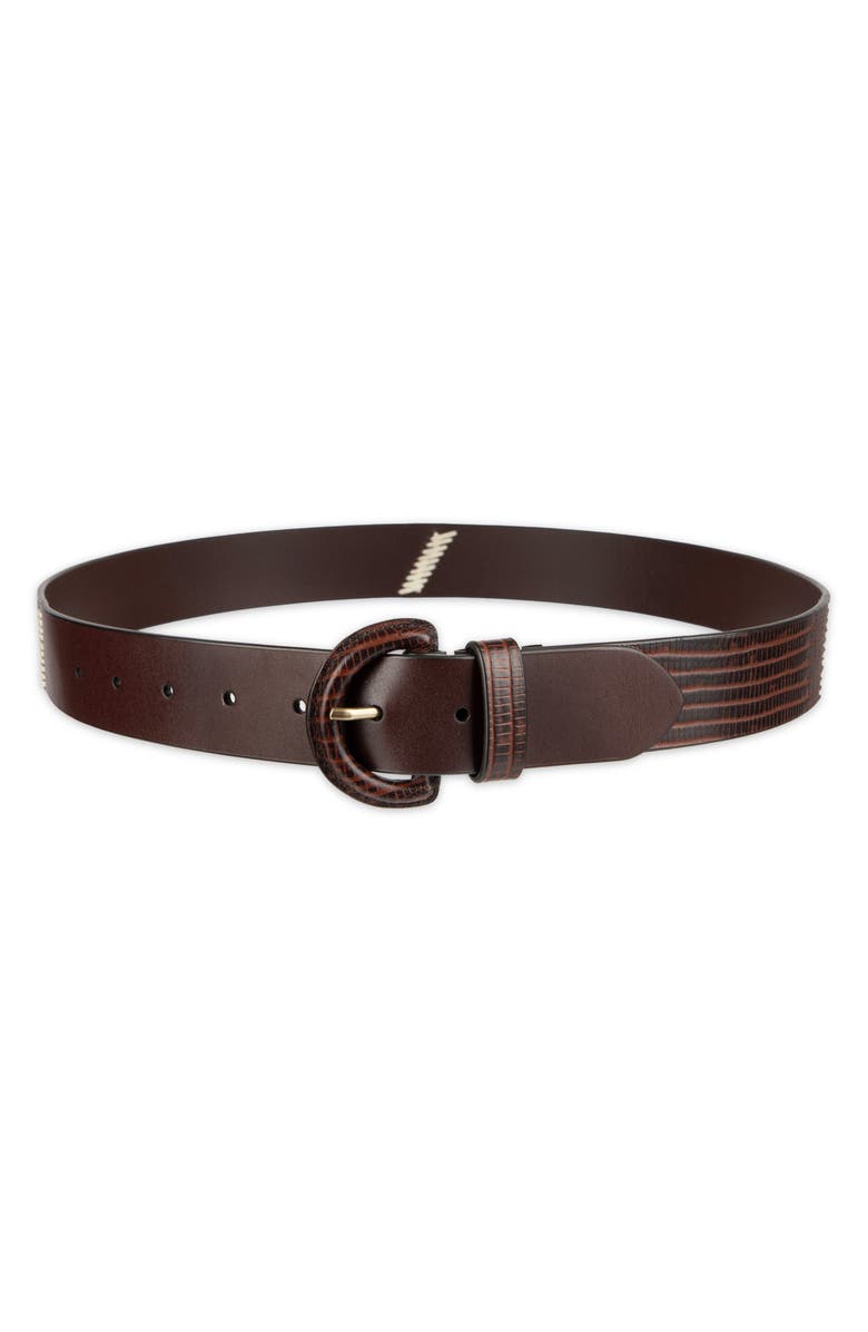 Cole Haan Leather Belt, Main, color, Brown