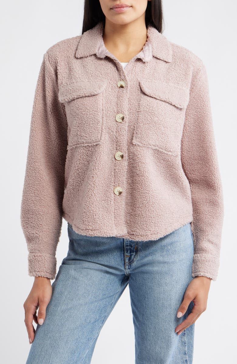 beachlunchlounge Tanner Fleece Shirt, Alternate, color, 