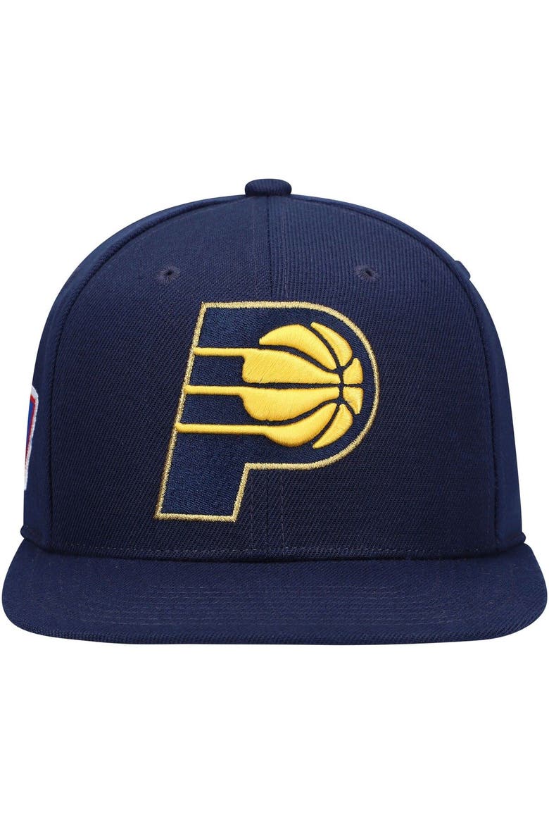 Men's Mitchell & Ness Navy Indiana Pacers 50th Anniversary Snapback Hat, Alternate, color, Navy