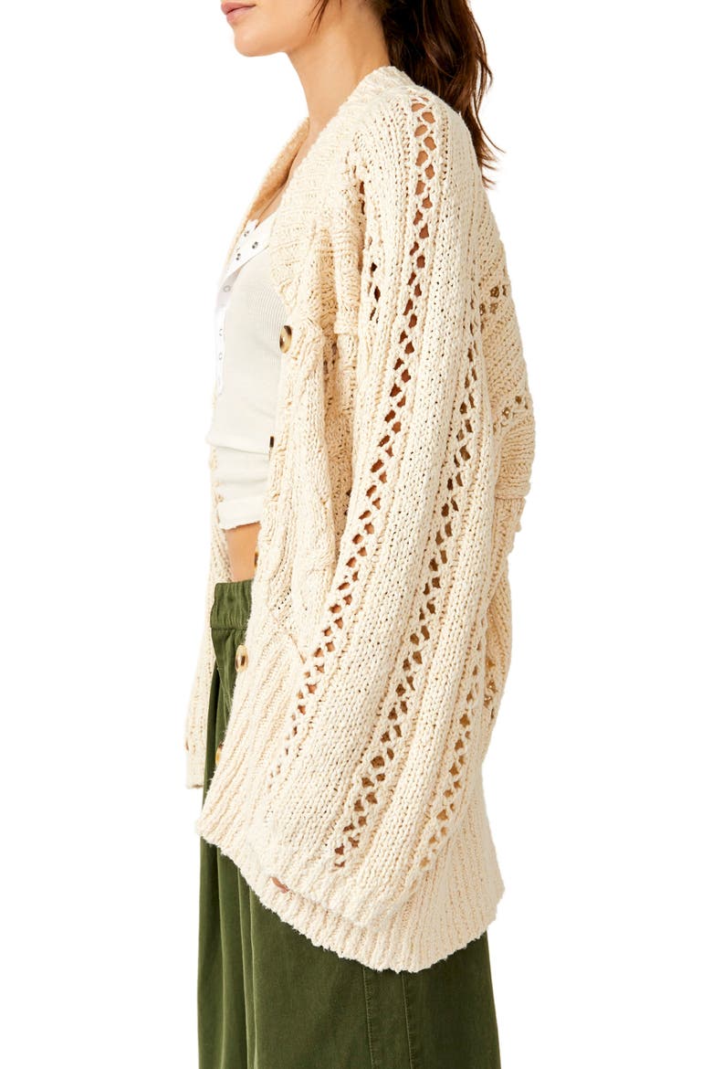 Cable Stitch Cardigan, Alternate, color, IVORY