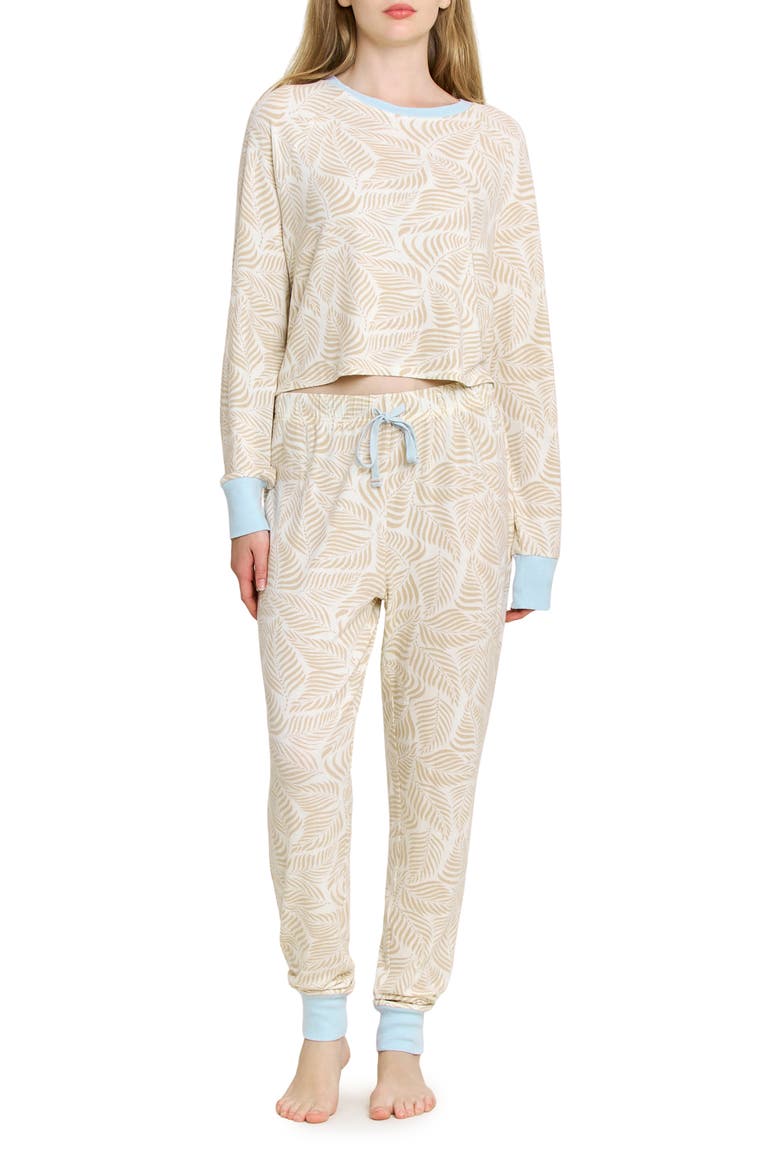 Star Seeker Brushed Jersey Pajamas, Main, color, PALM RAYS
