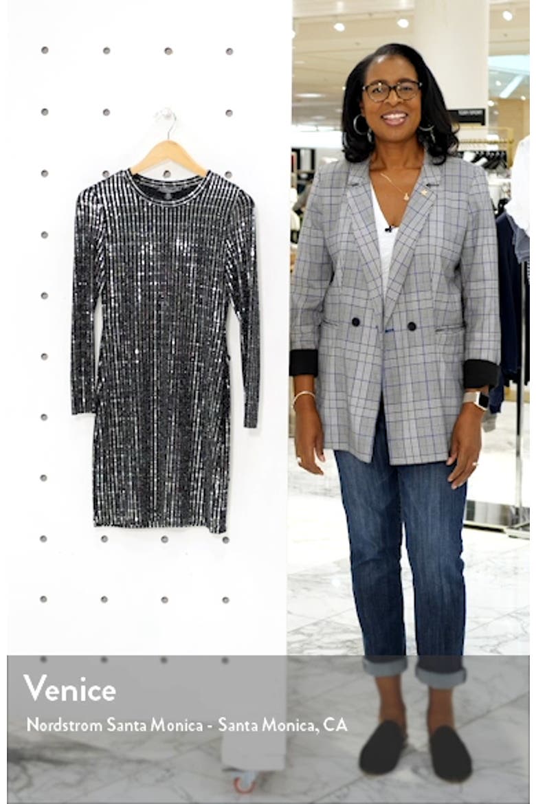 Sequin Long Sleeve Minidress video