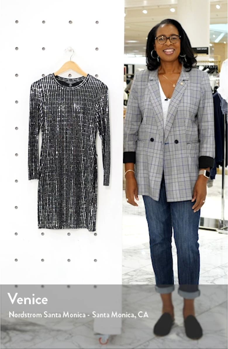 Sequin Long Sleeve Minidress, sales video thumbnail