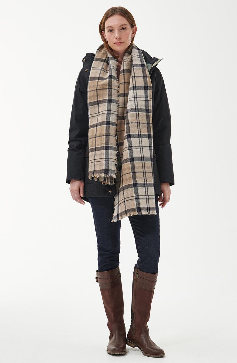 Barbour Mon Reverse Tartan Scarf, Alternate, color, 