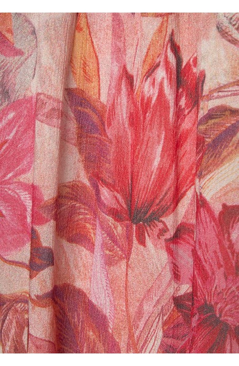 LASCANA Women's Off The Shoulder Patterned Dress, Alternate, color, Red Printed