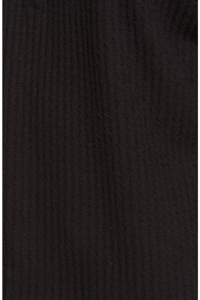 Women's Oversize Snap Front Henley Top, Alternate, color, BLACK
