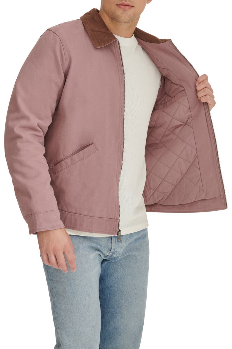 Corduroy Collar Workwear Jacket, Alternate, color, MAUVE COMB