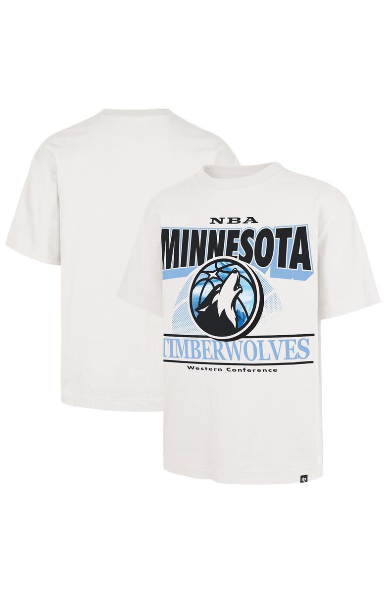 '47 Men's '47  White Minnesota Timberwolves City Edition Shifty Foundation T-Shirt, Main, color, 